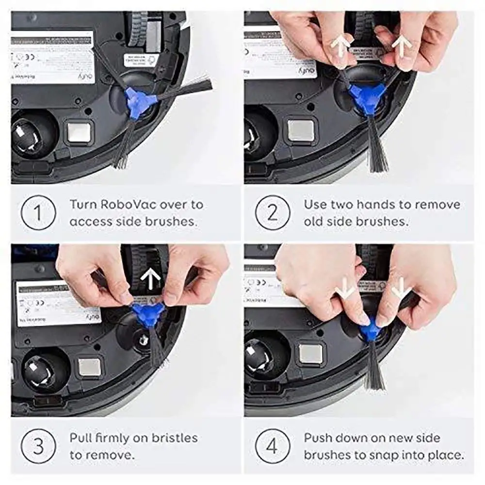 Hepa Filter Kit Side Brush Set for Eufy Robovac 11S 15 30 30C Room Cleaning robot Parts Side Brush Replacement with Brush Clean