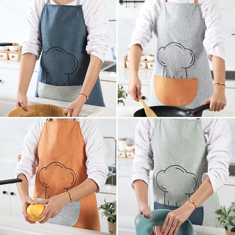 Thick Anti-Fouling Kichen Apron Household BBQ Cooking Baking Restaurant Adult Apron Sleeveless Kitchen Aprons for women