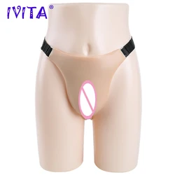 IVITA 350g Realistic Silicone Vagina Transgender Silicon Buttocks Enhancement Fake Vagina For Crossdresser Panties For Shemale