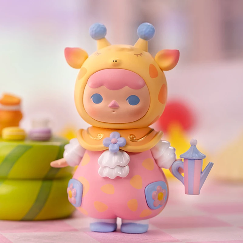 POP MART Pucky ANIML TEA PARTY-Figuras de Ação Colecionáveis, Brinquedo Kawaii Bonito, Caixa Misteriosa, Caixa Cega, 1Pc, 12 Pcs