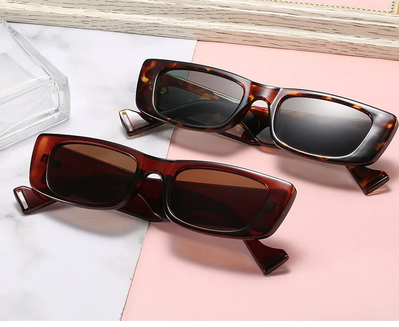 Oec cpo Vintage quadratische Sonnenbrille Frauen Retro kleine Rechteck Sonnenbrille weibliche sexy orange Brille für Männer Lunette de Soleil – Detail 3