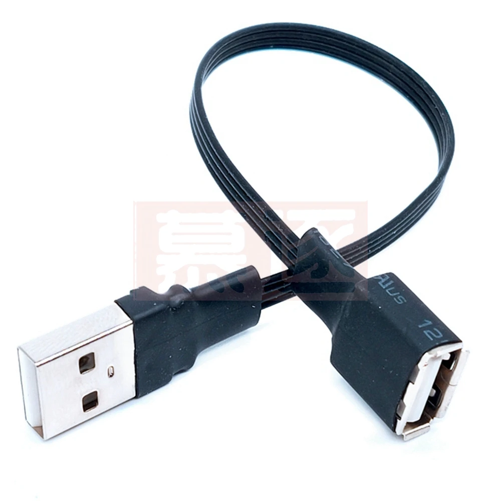 10cm 20cm USB 2.0 A Male to Female 90 Angled Extension Adaptor cable USB2.0 male to female right/left/down/up Black cable cord