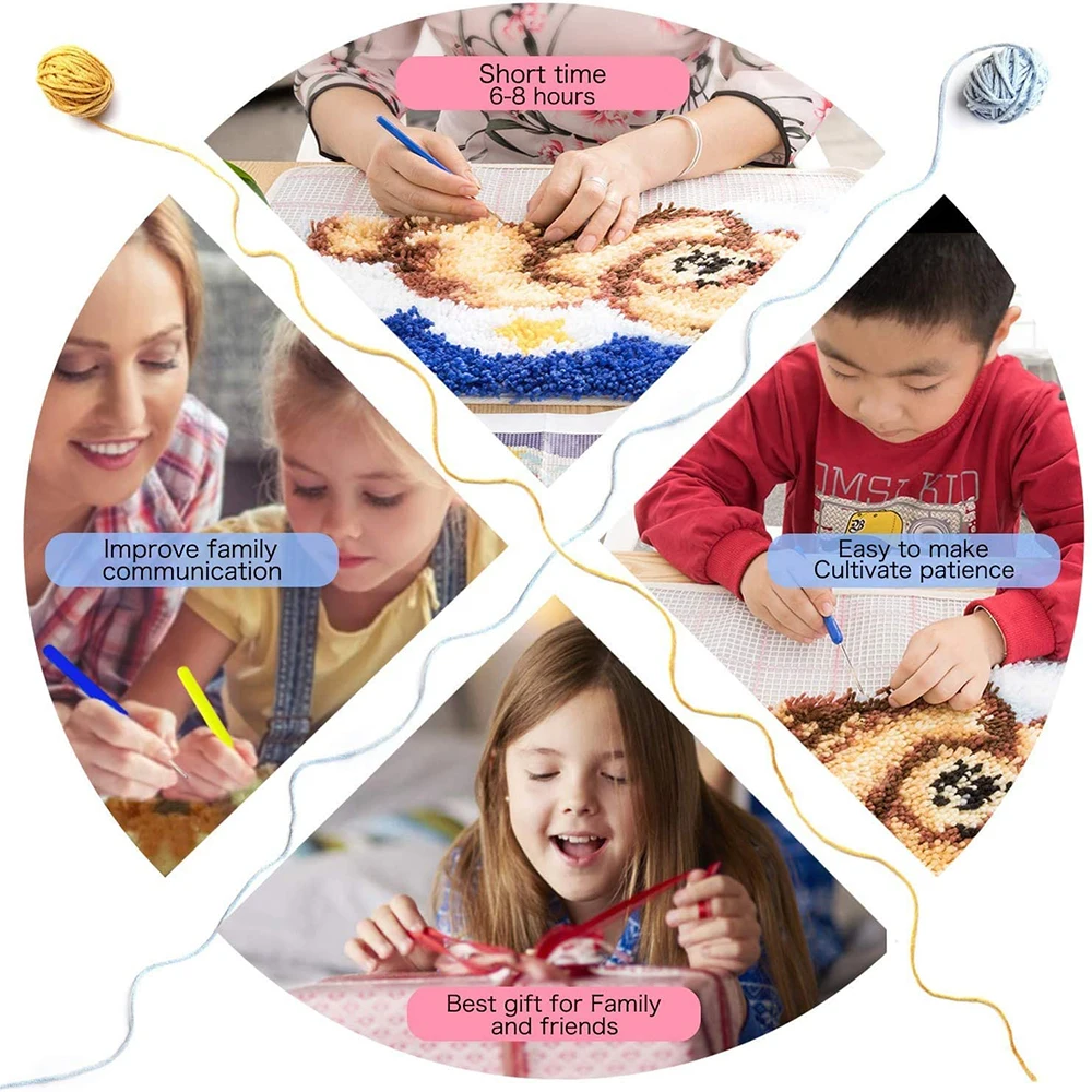 needle for carpet embroidery landscape lighthouse latch hook rug kits big size do it yourself needlework button package foamiran