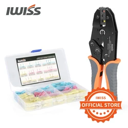 IWISS IWS-2210H Crimping pliers kit Heat Shrink Connectors Crimping Tool  with 120pcs Heat Shrink Connectors from AWG22-10