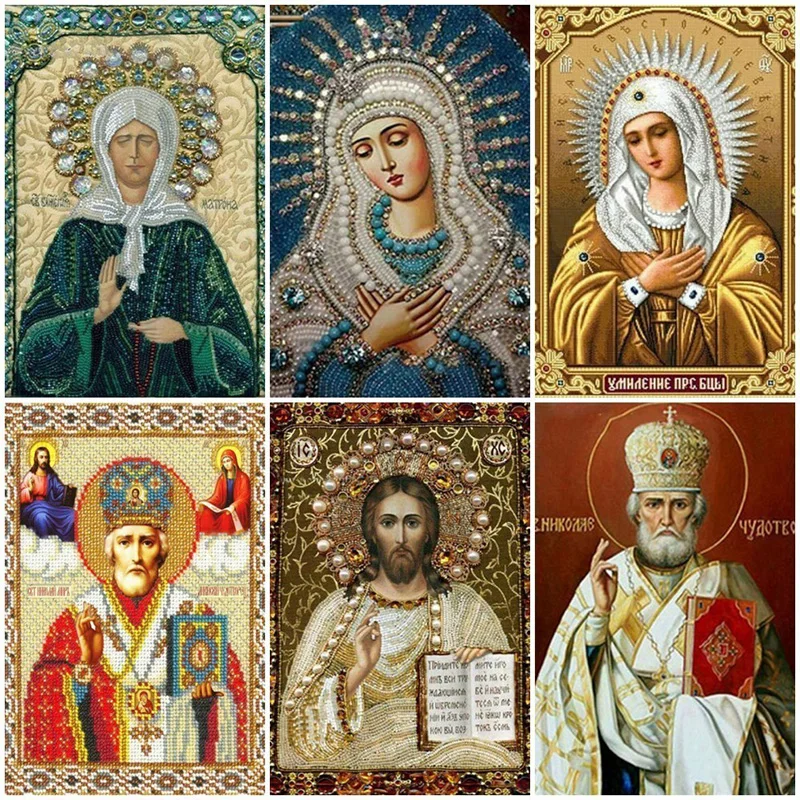 Diamond Painting Religion Christmas Embroidery Pictures Of Cross Stitch Kit Diamond Mosaic Diamond setting Christmas decoration