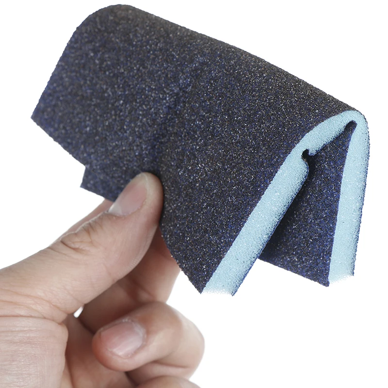 2pc 120-1000grit Polishing Sanding Sponge Block Pad Sandpaper Assorted Abrasive Tool Random Color 120*100*12mm