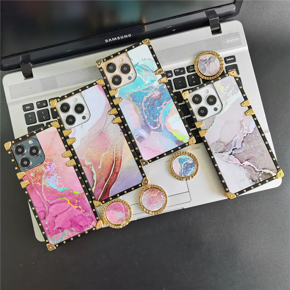 Luxury Glitter Quicksand Cover Colorful Marble Case for Samsung Galaxy S24 Ultra S23 Plus S22 S10 S20 S21 FE Note 20 9 10