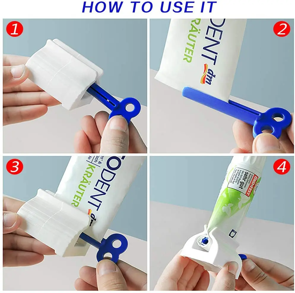 Tooth Paste Squeeze Toothpaste Dispenser Tube Squeezer r Facial Cleanser Press Rolling Holder Bathroom Accessories for Kids