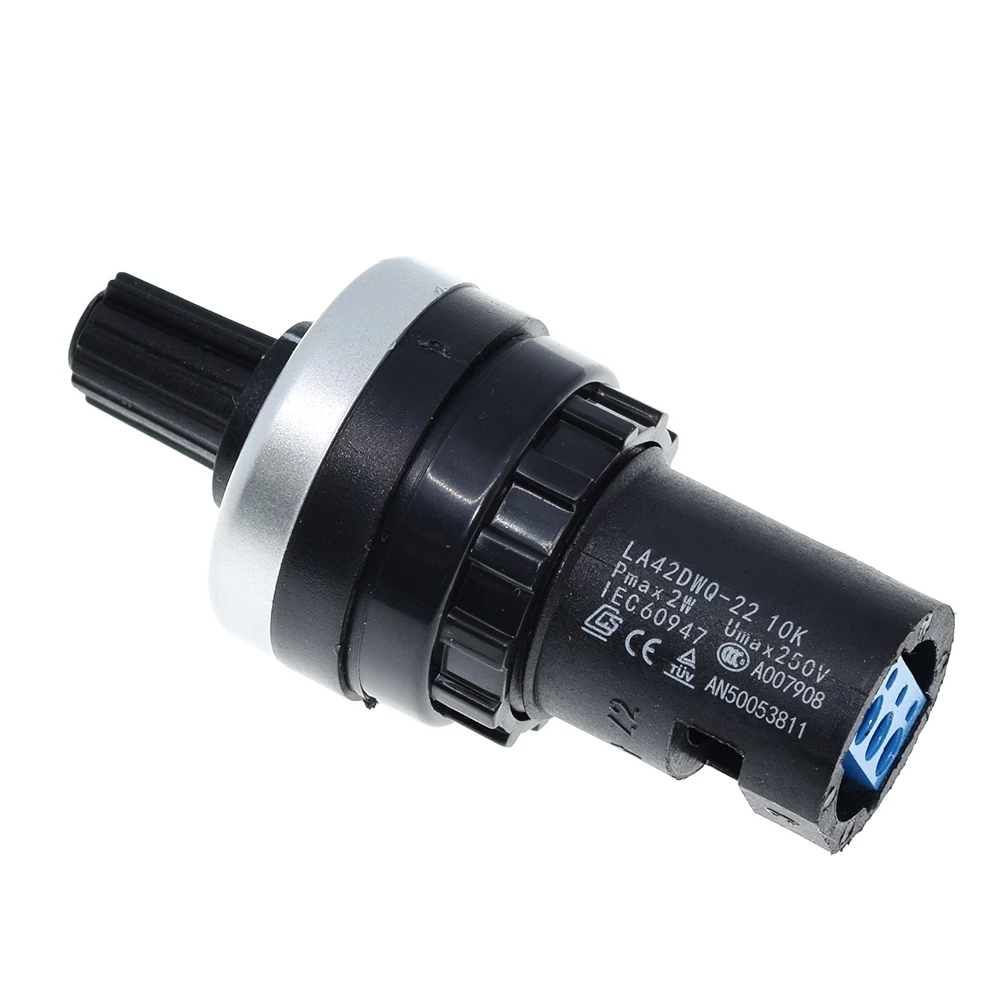 LA42DWQ-22 1K 2K 5K 10K 20K 50K 100K 200K Drehpotentiometer Konverter Regler 22mm Durchmesser Wechselrichter Widerstandsschalter – Detail 5