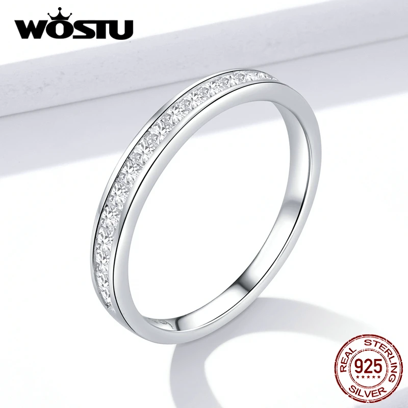 Women's 925 Silver Heart Zircon Wedding Ring