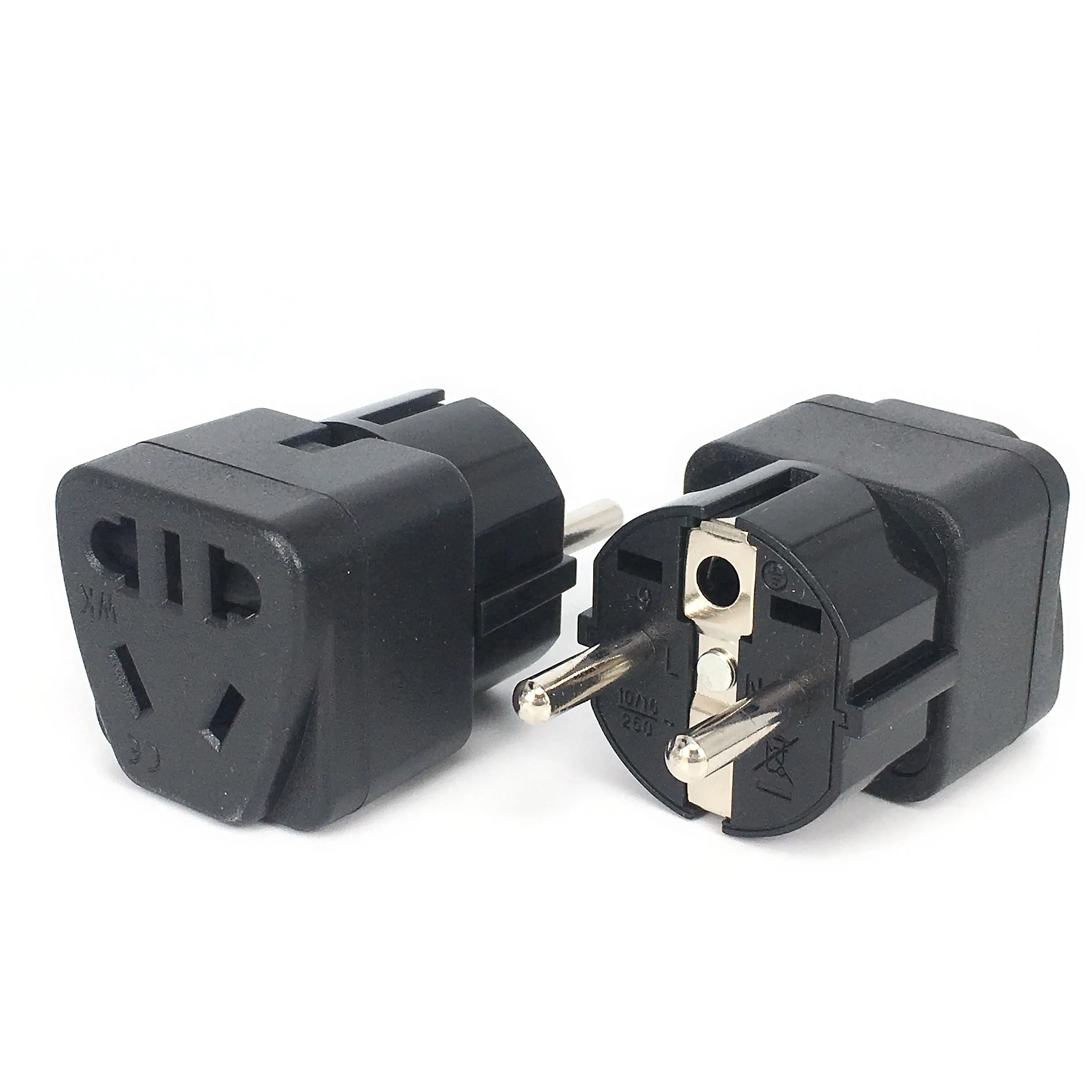 1PCS EU Travel Plug 2 IN 1 Euro European To Chinese AU 2 Pin Universal Travel Adapter Plug Converter Socket Small Plug