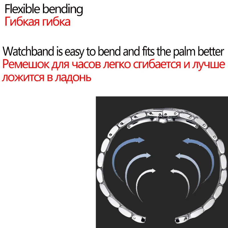 سوار من الستانلس ستيل لساعة سامسونج ، سوار معدني ، جير S3 ، ساعة هواوي 3 ، GT 2 ، GT2 Pro ، براعم ، 46 مللي متر ، 22 مللي متر