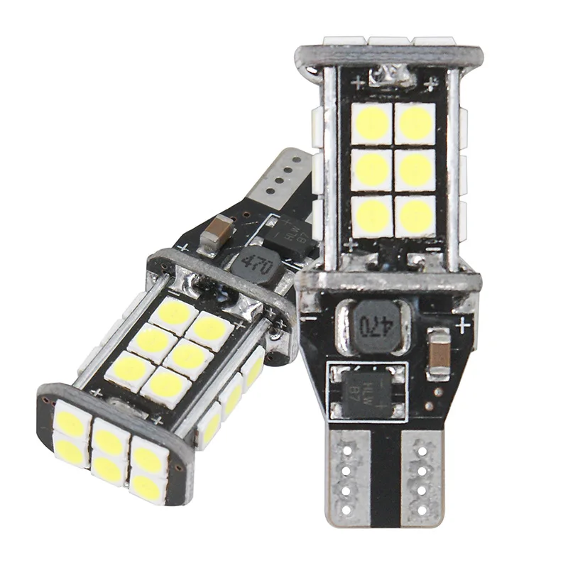 2pcs T15 W16W LED Canbus 3030 24SMD1156 7440 LED Bulb 12V Reverse Lights Brake Turn Signal Lamp Bright White Wholesale