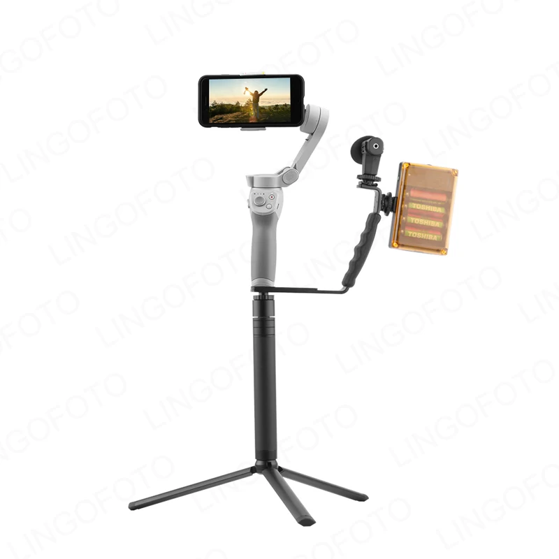 L Shaped HandleสำหรับDJI OM 4โลหะขาตั้งกล้องEXTENSION Rod AO2254