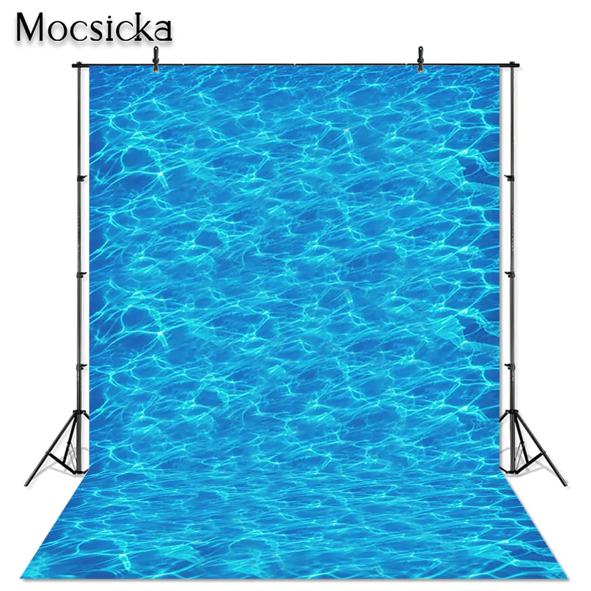 Mocsicka Summer Backdrops for Photography Blue Sea Water Wave Surface Baby Child Portrait Photographic Background Photocall