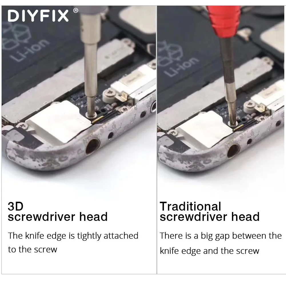 DIYFIX 5 في 1 الدقة مفك مجموعة آيفون 12 سلسلة ثلاثية الأبعاد رأس دفعة الهاتف إصلاح الكمبيوتر التفكيك الترباس مفك