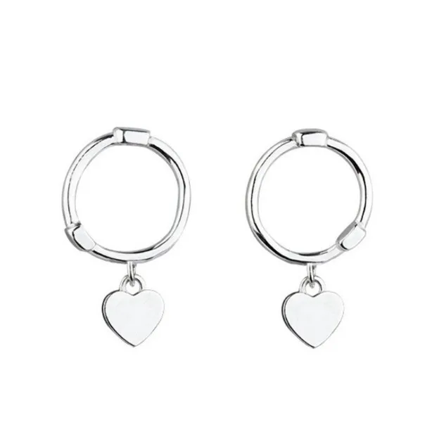 

New Arrival Heart 925 Sterling Silver Ladies`stud earrings jewelry birthday gift wholesale anti-allergic women