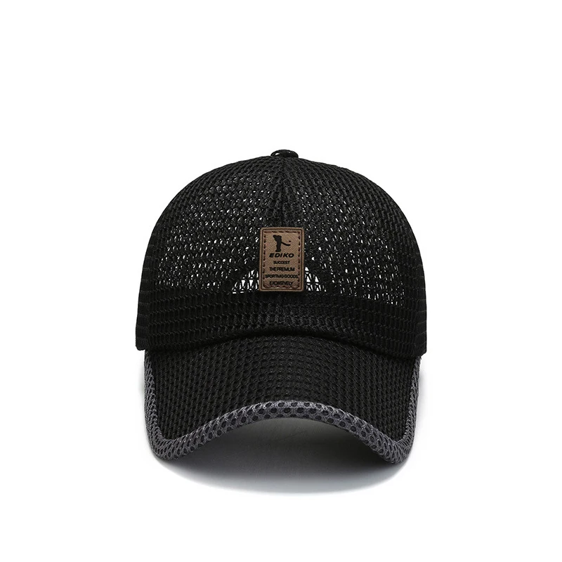 Verão feminino masculino malha boné de beisebol brim retalhos snapback etiqueta vara sunhat respirável ao ar livre hip hop chapéus de beisebol