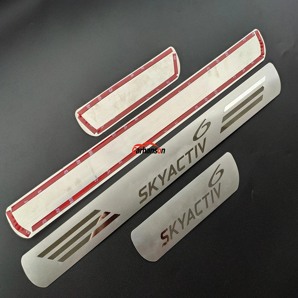 For Mazda 6 Atenza Car Styling Sticker Stainless Steel Door Sill Strip Accessories Scuff Plate Pedal 2020 2016 2017 2018 2019