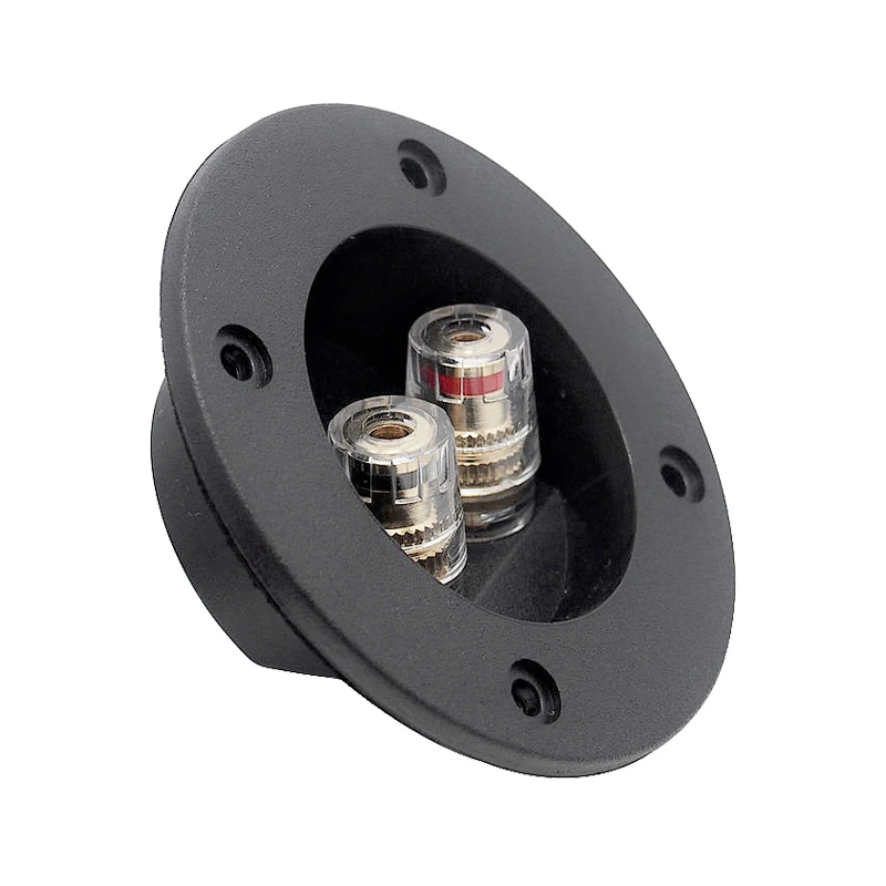 2PC Speaker Terminal Double Binding Post Round Input Plate For Home Theater Sound Bar Audio HiFi Bookshelf Speaker
