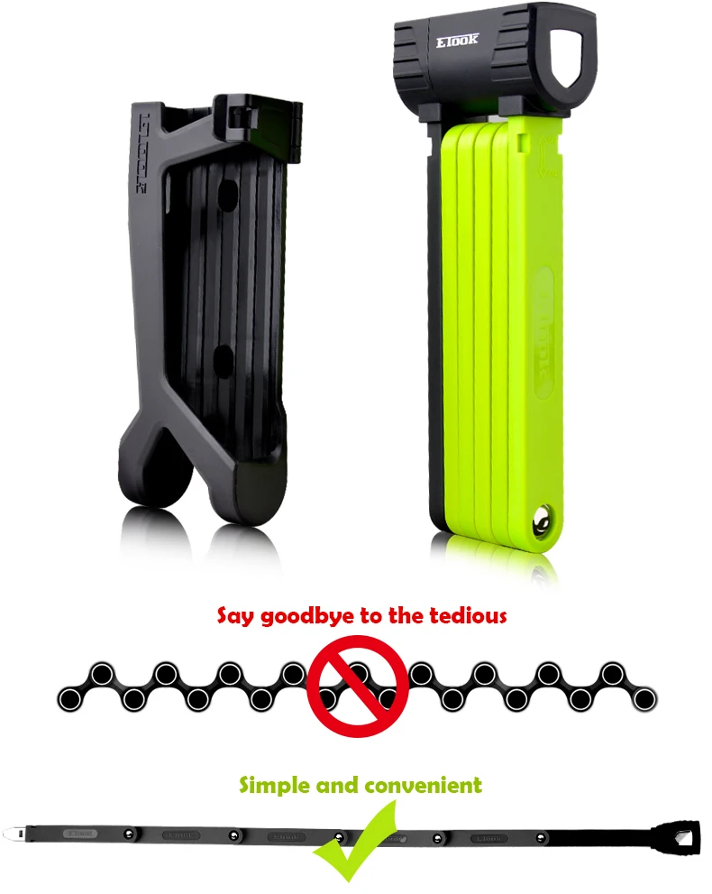 ETOOK Bicycle Lock Folding Chain Lock Anti-theft Scooter Motorcycle E-bike Joint Lock Anti-shear MTB Bike Lock Bike Accessories