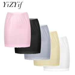 Women High Waist Half Slip Petticoat Skirts Girls Commuter Office Petticoat Skirt Ladies Wild Card A Line Underskirt Underdress