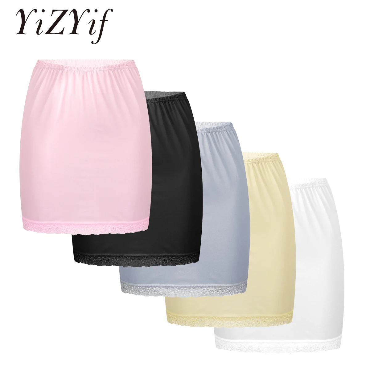 Women High Waist Half Slip Petticoat Skirts Girls Commuter Office Petticoat Skirt Ladies Wild Card A Line Underskirt Underdress