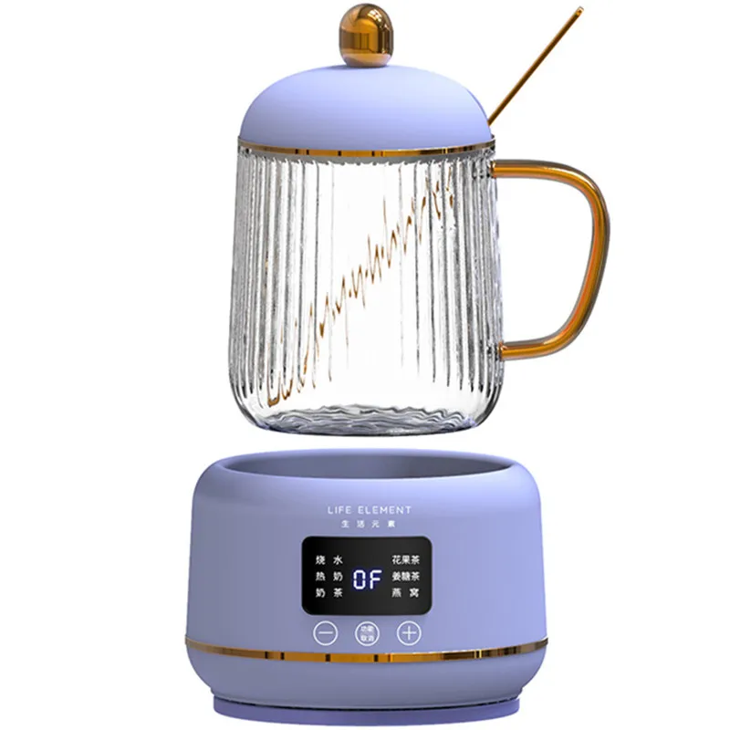 

220V 400ML Household Electric Kettle Automatic Portable Mini Stewing Pot Heating Glass Health Perserving Bottle Cup