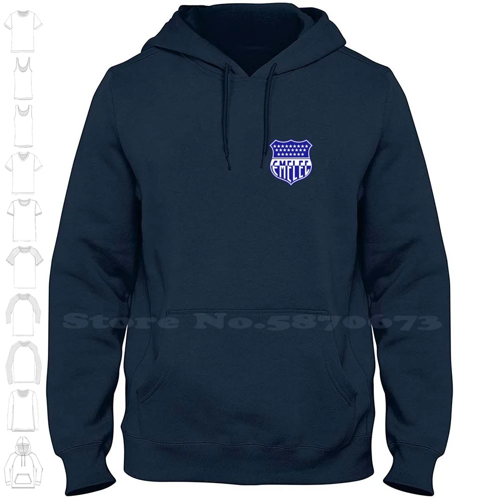 Club Sport Emelec El Ballet Azul 100% Cotton Hoodie T-Shirt Ecuador Emelec Guayaquil Serie A El Bombillo Los Eléctricos El