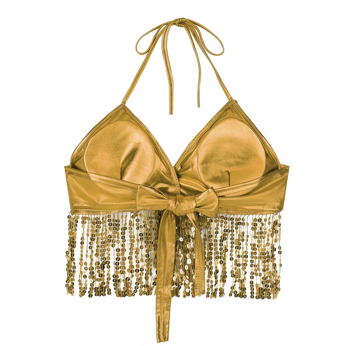 Haut court de danse du ventre à paillettes pour femmes, soutien-gorge à franges kly de Rotterdam, discothèque sexy, olympiques de phtalperformance du ventre indien, vêtements de danse