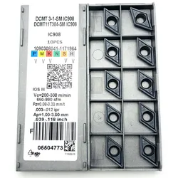 Herramienta de torneado interno DCMT11T304 DCMT11T308 SM IC907 IC908, inserto de carburo dcmt 11t304, inserto de torneado de torno