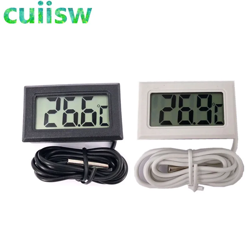 1 قطعة LCD ميزان الحرارة الرقمي لدرجة حرارة الفريزر-50 ~ 110 درجة ميزان حرارة الثلاجة