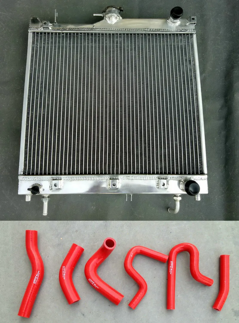 For Suzuki Jimny III /Samurai II Sierra Mazda SN413 Hardtop 1.3 16V JB33/JB43 1998-2018 AT/MT Aluminum Radiator + Silicone Hose