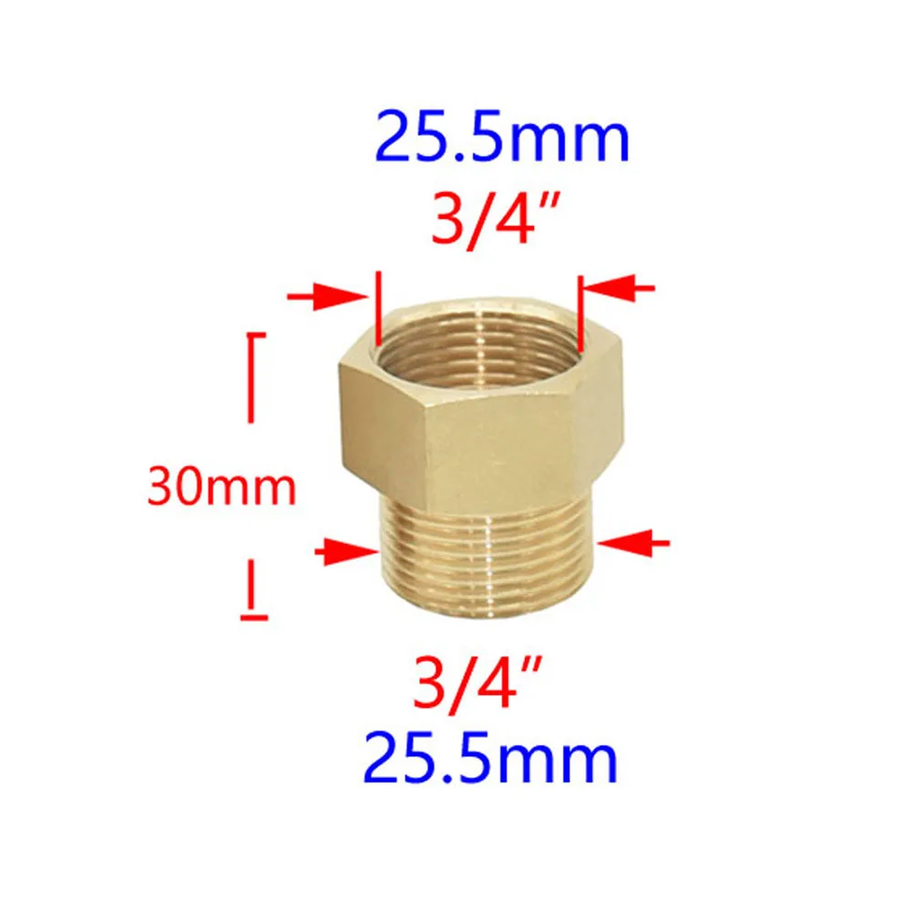 Mosiężne żeńskie 1/2 3/4 1 Cal męskie złącze redukujące fajka wodna miedziane złącze gwintowane do domu Adapter do naprawy rura wodna 1 szt