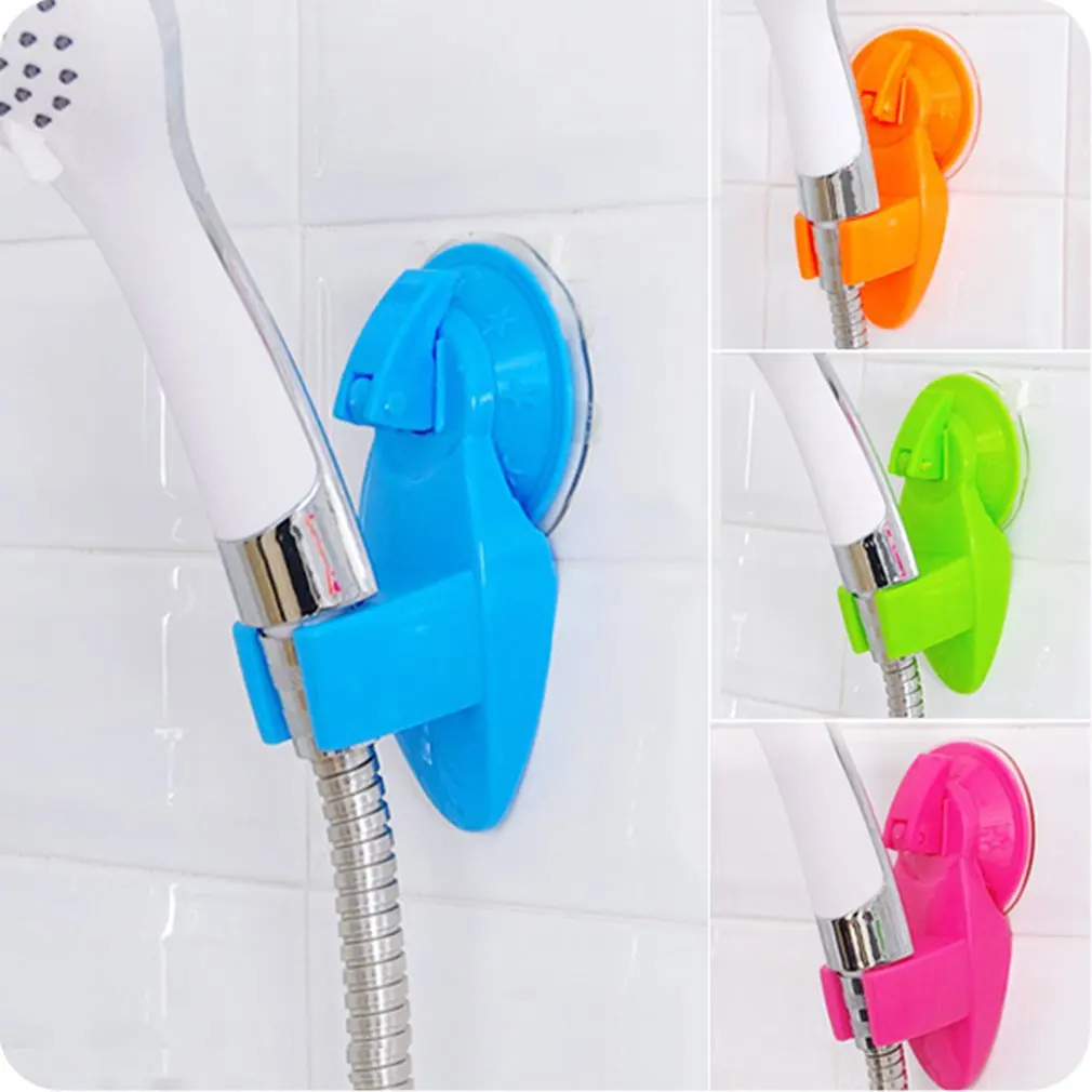 Shower Seat Strong Suction Cup Shower Seat Shower Nozzle Fixed Seat Plastic Bathroom Storage Shower Bracket