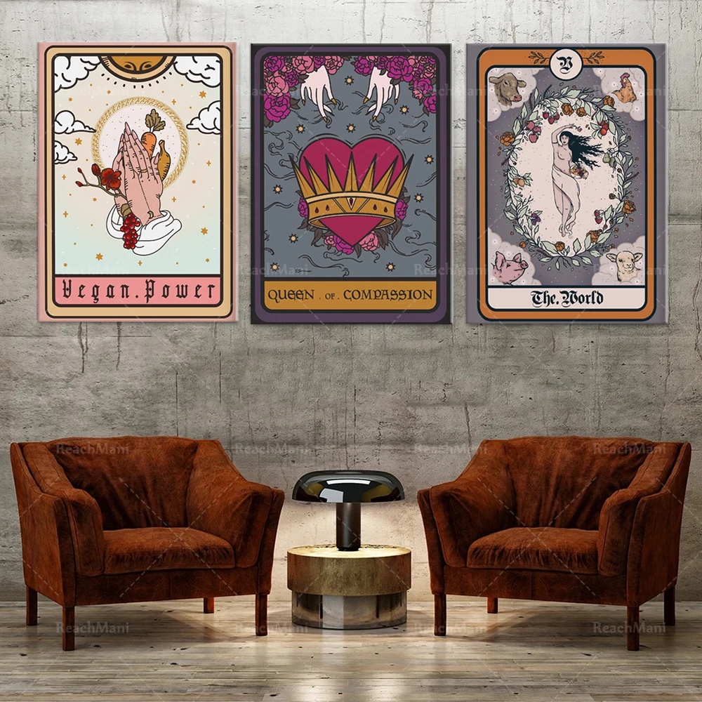 Tarot card abstract canvas painting poster print wall art picture living room nordic home decoration