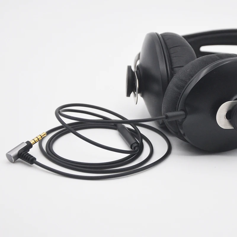 كابل صوتي OCC أسود مع ميكروفون لأجهزة Sennheiser HD 4.30i 4.30G 4.40BT 4.50BTNC HD 400S HD1 HD 450BT 450SE 458BT سماعات