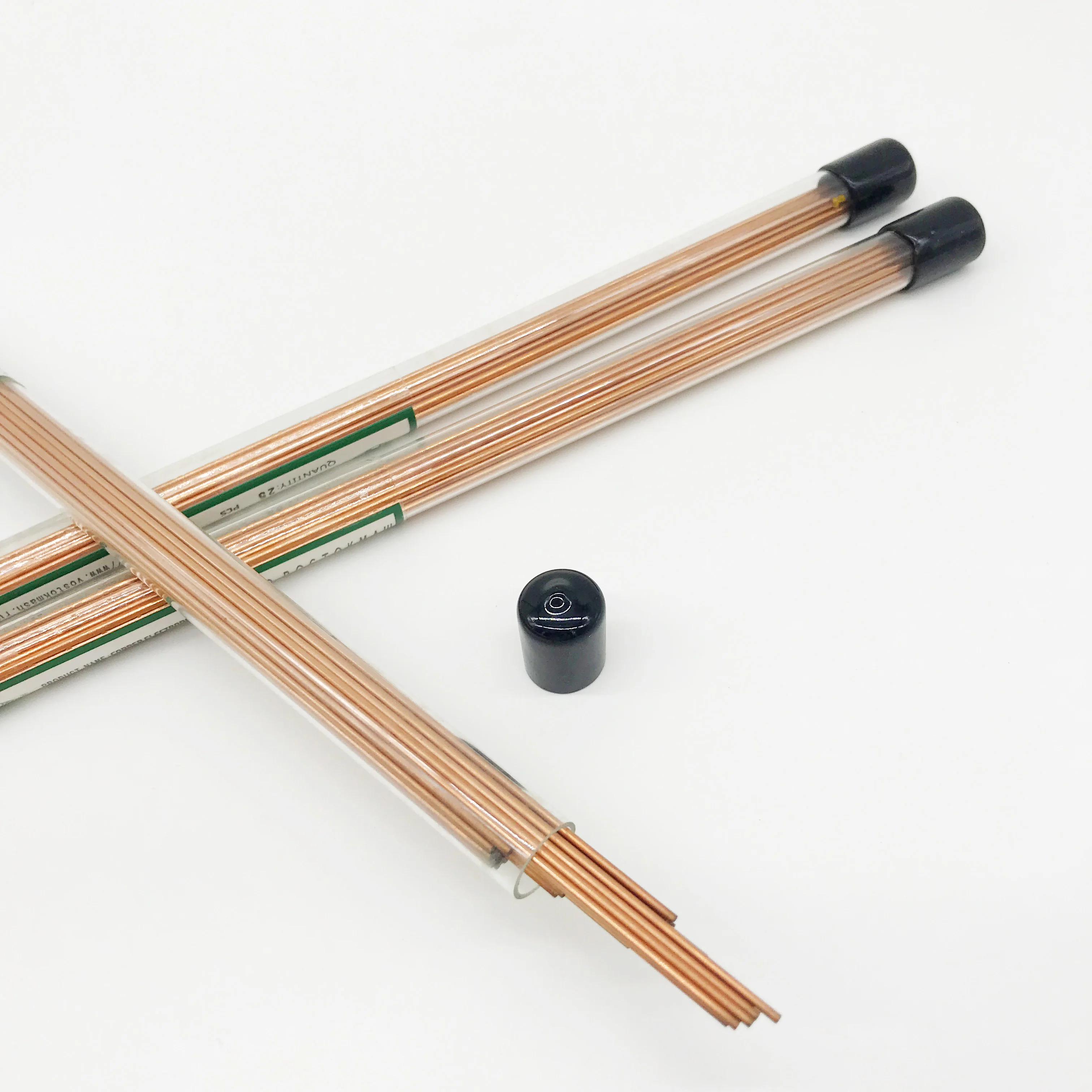 ART.230710 tubi per elettrodi in rame Multi fori 1.0/1.1/1.2/1.3/1.4/1.5*400mm 25 pz/lotto
