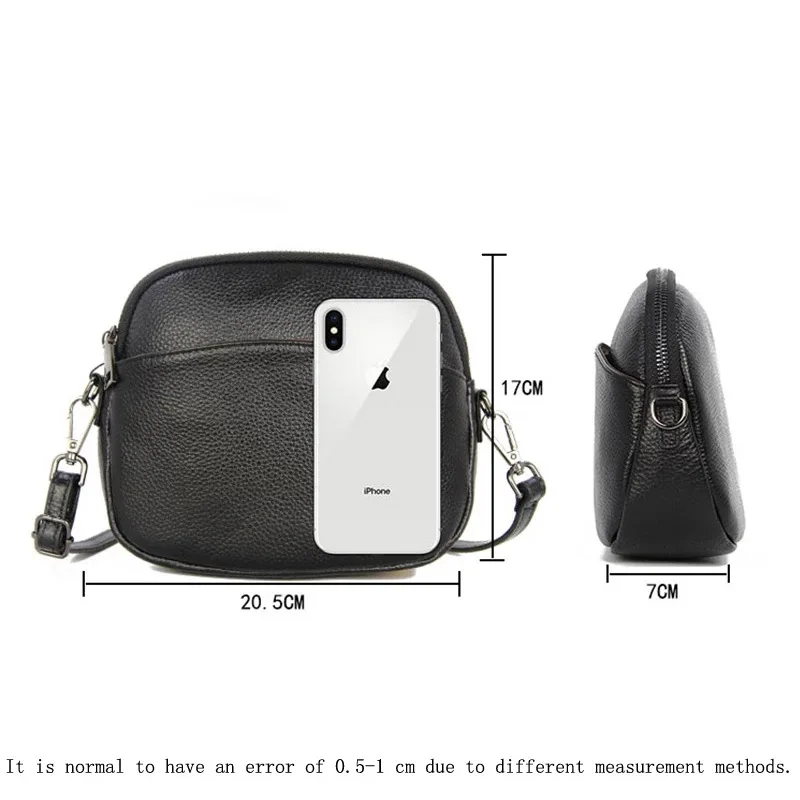 SOUTH GOOSE New Fashion Shoulder Bag Women Genuine Leather Luxury Crossbody Bag Ladies Small Shell Messenger Bags Phone Pocket