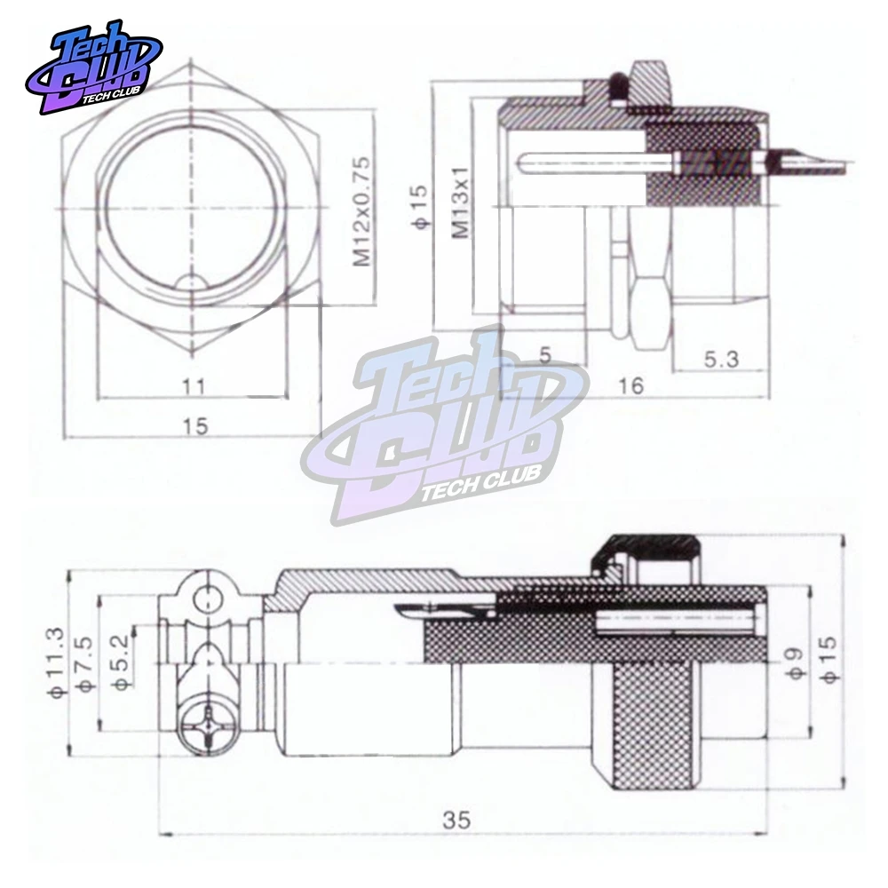 GX12 Butt type Aviation Plugs Sockets 2/3/4/5/6/7 Pin RS765 12MM Aero Plug Socket Aerial Plugs Sockets Aviation Connector