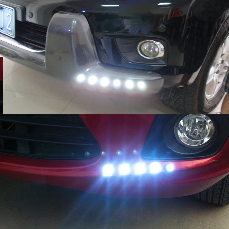 Luces de circulación diurna para coche, luces Led DRL de 12V/24V, 23/18mm, señal de estacionamiento de marcha atrás, 2 unidades