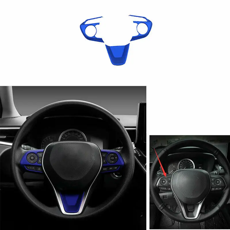 

Синяя Крышка корпуса кнопки рулевого колеса для Toyota Corolla 2019-2021, модификация автомобиля, автозапчасти