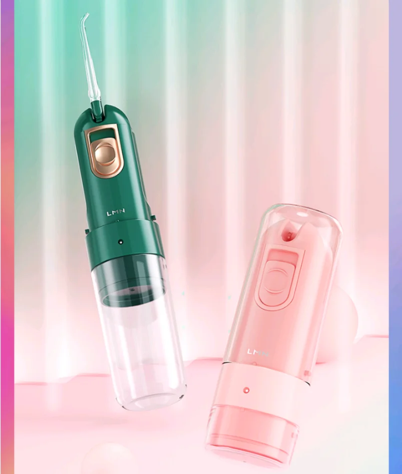 Lmn irrigador oral usb recarregável jato de água flosser dental portátil 150ml tanque água à prova dwaterproof água dentes mais limpo 5 dicas