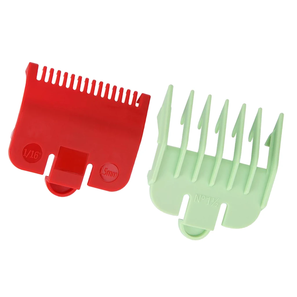 2pcs Hairdressing  Guide Combs Attachment Universal Hair Shaver Combs Clipper Limit Comb Guide Hair Trimmer Attchment Comb