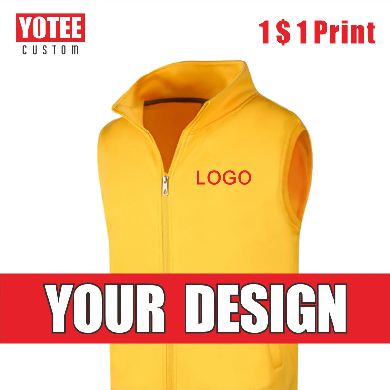 YOTEE2021men's Vest Canada Vest Logo Custom Group Personal Embroidery High-end Fashion All-match DIY