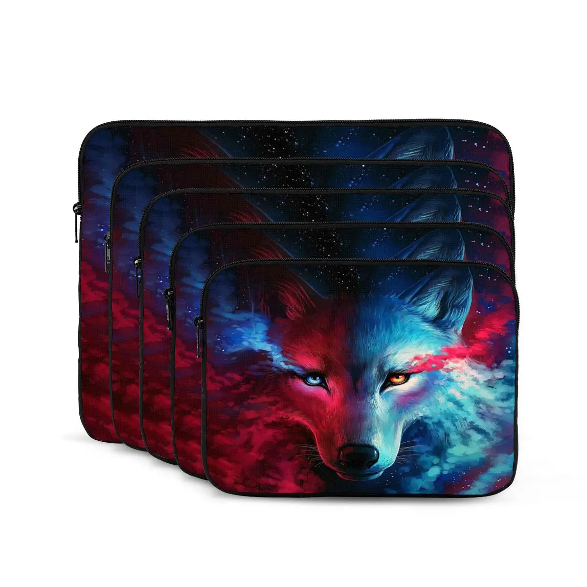 Wolf Computer ipad Laptop Cover Case Laptop Sleeve Bag Portable Cover Fundas Pouch