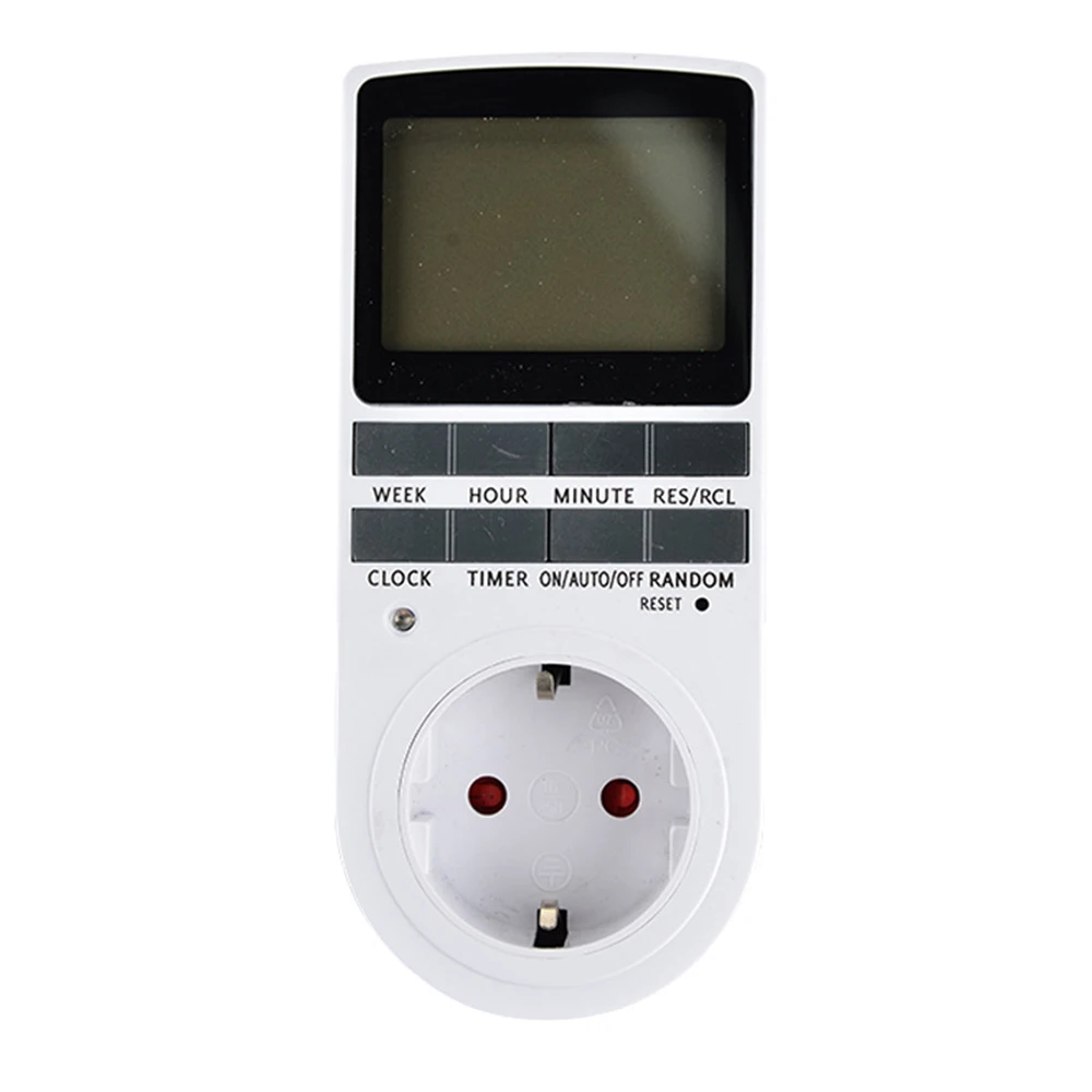 EU Electronic Digital Timer Switch US UK Plug Kitchen Timer Socket Outlet 230V 110V 16A 15A 12/24 Hour Programmable Timing