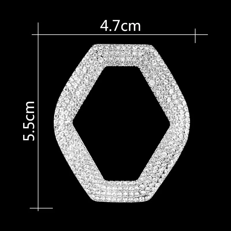 Car Steering Wheel Emblem Diamond Sticker for Renault Koleo Koleka Megane 2 3 Clio 4 Captur Kadjar Fluence Auto Accessories