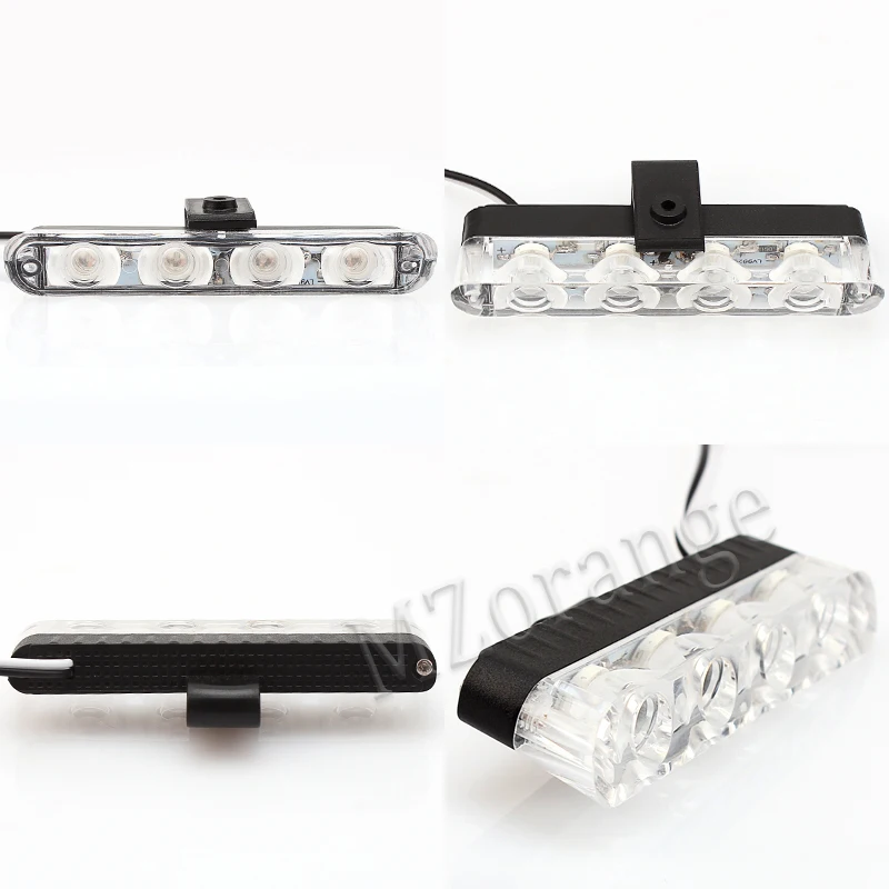 2x4 LED Car Truck FSO Flashing Firemen Automobiles Strobe Warning Police Light Ambulance Emergency Flasher DRL Car Accessories