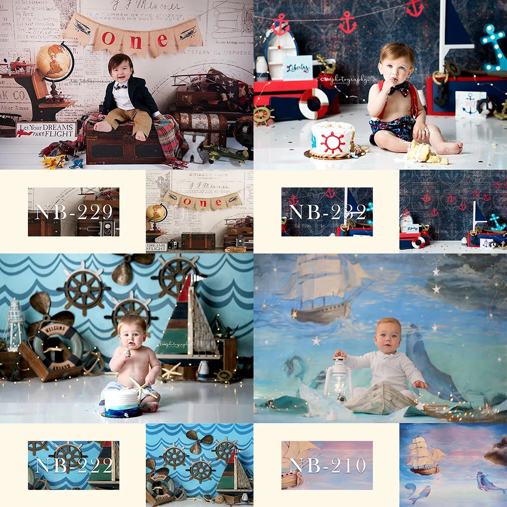 Bé Trai 1st Sinh Nhật Hình Đạo Cụ Phòng Thu Gian Hàng Nền Phiêu Lưu Tắm Cho Bé Sinh Nhật Trang Trí Nền Chụp Ảnh